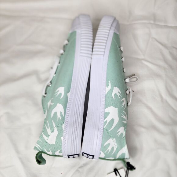 McQ Alexander McQueen Swallow Swarm Bird Mint Low Top Sneakers Sz 41 Men 8 W 11 - Picture 6 of 9